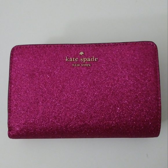 Kate Spade Medium Bi-fold Lola Glitter Wallet - Picture 16 of 16